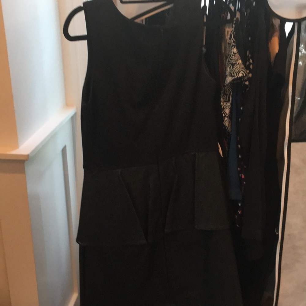 Julie Brown Faux Leather Peplum 8 Dress